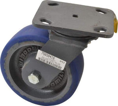 Hamilton - 6" Diam x 2" Wide x 7-1/2" OAH Top Plate Mount Swivel Caster - Polyurethane, 960 Lb Capacity, Precision Sealed Bearing, 4 x 5" Plate - USA Tool & Supply
