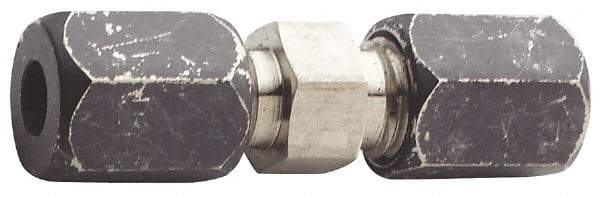 Made in USA - 1-1/4" OD, Grade 316Stainless Steel Union - 1-11/16" Hex, Comp x Comp Ends - USA Tool & Supply