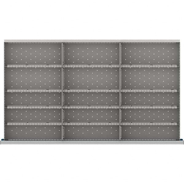 LISTA - 15-Compartment Drawer Divider Layout for 3.15" High Drawers - USA Tool & Supply