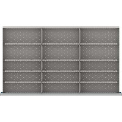 LISTA - 15-Compartment Drawer Divider Layout for 3.15" High Drawers - USA Tool & Supply