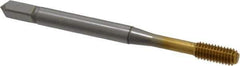 OSG - M4x0.70 Metric Coarse D6 Thread Limit Bottoming Thread Forming Tap - Cobalt, TiN Finish, 2-1/8" OAL, 3/4" Thread Length, Right Hand Thread, Series HY-PRO NRT - Exact Industrial Supply