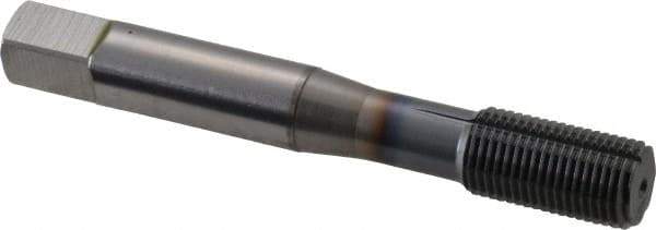 OSG - M10x1.00 Metric Fine D9 Thread Limit Bottoming Thread Forming Tap - Powdered Metal High Speed Steel, TiCN Finish, 2-15/16" OAL, 1-1/4" Thread Length, Right Hand Thread, Series EXOTAP NRT - USA Tool & Supply