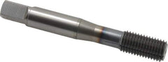 OSG - M10x1.25 Metric Fine D5 Thread Limit Bottoming Thread Forming Tap - Powdered Metal High Speed Steel, TiCN Finish, 2-15/16" OAL, 1-1/4" Thread Length, Right Hand Thread, Series EXOTAP NRT - USA Tool & Supply