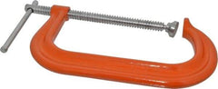 Gibraltar - Regular-Duty 8" Max Opening, 3-1/4" Throat Depth, Forged Steel Standard C-Clamp - 6,900 Lb Capacity, 0" Min Opening, Deep Throat - USA Tool & Supply