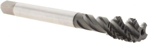 Emuge - 1/2-13 UNC 4 Flute 2B Modified Bottoming Spiral Flute Tap - Cobalt, GLT-1 Finish, 4.331" OAL, Right Hand Flute, Right Hand Thread, Series Enorm - USA Tool & Supply