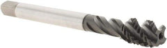 Emuge - 1/2-13 UNC 4 Flute 2B Modified Bottoming Spiral Flute Tap - Cobalt, GLT-1 Finish, 4.331" OAL, Right Hand Flute, Right Hand Thread, Series Enorm - USA Tool & Supply