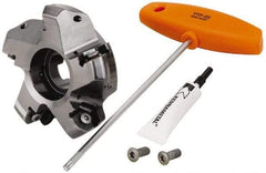Kennametal - 4" Cut Diam, 1-1/4" Arbor Hole, 8mm Max Depth of Cut, 45° Indexable Chamfer & Angle Face Mill - 5 Inserts, HNPJ 1307... Insert, Right Hand Cut, 5 Flutes, Through Coolant, Series Dodeka Max - USA Tool & Supply