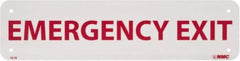 NMC - Emergency Exit, Plastic Exit Sign - 12" Wide x 3" High, Glow-in-the-Dark - USA Tool & Supply