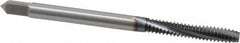 OSG - #6-32 UNC 3 Flute 3B Modified Bottoming Spiral Flute Tap - Powdered Metal, TiCN Finish, 2" OAL, Right Hand Flute, Right Hand Thread, H2, Series EXOTAP VC-10TI - USA Tool & Supply