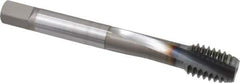 OSG - 7/16-14 UNC 3 Flute Modified Bottoming Spiral Flute Tap - Powdered Metal, TiCN Finish, 3-5/32" OAL, Right Hand Flute, Right Hand Thread, H3, Series EXOTAP VC-10TI - USA Tool & Supply