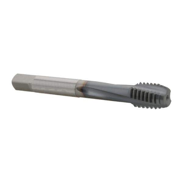 OSG - 7/16-14 UNC 3 Flute Modified Bottoming Spiral Flute Tap - Powdered Metal, TiCN Finish, 3-5/32" OAL, Right Hand Flute, Right Hand Thread, H5, Series EXOTAP VC-10TI - USA Tool & Supply
