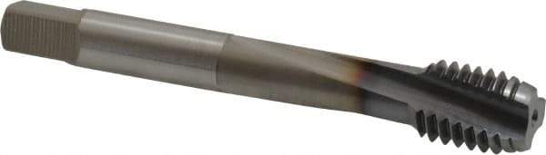 OSG - 1/2-13 UNC 3 Flute 2B Modified Bottoming Spiral Flute Tap - Powdered Metal, TiCN Finish, 3-3/8" OAL, Right Hand Flute, Right Hand Thread, H5, Series EXOTAP VC-10TI - USA Tool & Supply