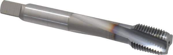 OSG - 1/2-20 UNF 3 Flute 3B Modified Bottoming Spiral Flute Tap - Powdered Metal, TiCN Finish, 3-3/8" OAL, Right Hand Flute, Right Hand Thread, H3, Series EXOTAP VC-10TI - USA Tool & Supply