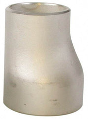Merit Brass - 1 x 3/4" Grade 316L Stainless Steel Pipe Eccentric Reducer - Butt Weld x Butt Weld End Connections - USA Tool & Supply