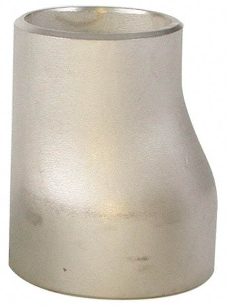 Merit Brass - 5 x 4" Grade 316L Stainless Steel Pipe Eccentric Reducer - Butt Weld x Butt Weld End Connections - USA Tool & Supply