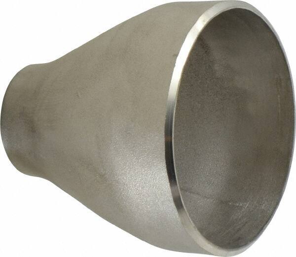 Merit Brass - 3 x 1-1/4" Grade 316L Stainless Steel Pipe Concentric Reducer - Butt Weld x Butt Weld End Connections - USA Tool & Supply