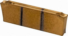 Iscar - DGN2202 J IC1028 Grade, 0.087" Cutting Width, Carbide Cutoff Insert - Neutral Lead Angle, 0.008" Cnr Rad, TiN/TiAlN Coated, Single End - USA Tool & Supply