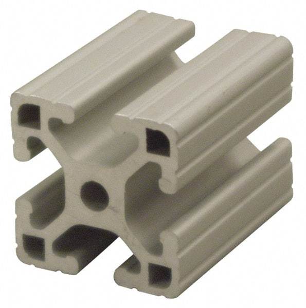 80/20 Inc. - 97 Inches Long x 1-1/2 Inches Wide x 1-1/2 Inches High, T Slotted Aluminum Extrusion - 0.8986 Square Inches, Clear Anodized Finish - USA Tool & Supply