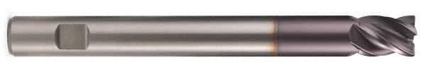 Kennametal - 1/2", 4 Flute, Single End, Solid Carbide, Corner Chamfer End Mill - 3" OAL, Right Hand Flute, 1-1/4" LOC, Right Hand Cut - USA Tool & Supply