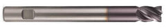 Kennametal - 3/4", 4 Flute, Single End, Solid Carbide, Corner Chamfer End Mill - 3-1/2" OAL, Right Hand Flute, 7/8" LOC, Right Hand Cut - USA Tool & Supply