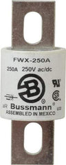 Cooper Bussmann - 250 VAC/VDC, 250 Amp, Fast-Acting Semiconductor/High Speed Fuse - Stud Mount Mount, 3-27/32" OAL, 200 (RMS), 50 at DC kA Rating, 1-1/2" Diam - USA Tool & Supply