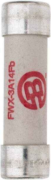 Cooper Bussmann - 250 VAC/VDC, 3 Amp, Fast-Acting Semiconductor/High Speed Fuse - 50.8mm OAL, 200 (RMS), 50 at DC kA Rating, 9/16" Diam - USA Tool & Supply