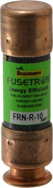 Cooper Bussmann - 125 VDC, 250 VAC, 10 Amp, Time Delay General Purpose Fuse - Fuse Holder Mount, 50.8mm OAL, 20 at DC, 200 (RMS) kA Rating, 9/16" Diam - USA Tool & Supply