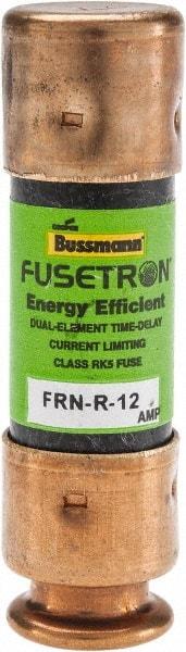 Cooper Bussmann - 125 VDC, 250 VAC, 12 Amp, Time Delay General Purpose Fuse - Fuse Holder Mount, 50.8mm OAL, 20 at DC, 200 (RMS) kA Rating, 9/16" Diam - USA Tool & Supply