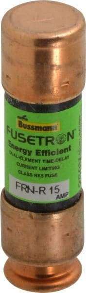 Cooper Bussmann - 125 VDC, 250 VAC, 15 Amp, Time Delay General Purpose Fuse - Fuse Holder Mount, 50.8mm OAL, 20 at DC, 200 (RMS) kA Rating, 9/16" Diam - USA Tool & Supply