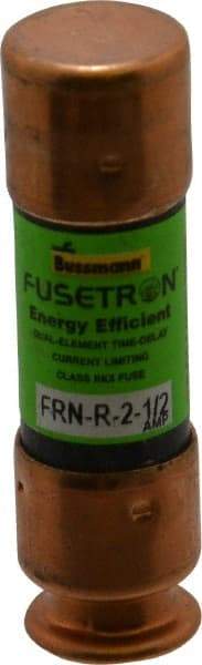 Cooper Bussmann - 125 VDC, 250 VAC, 2.5 Amp, Time Delay General Purpose Fuse - Fuse Holder Mount, 50.8mm OAL, 20 at DC, 200 (RMS) kA Rating, 9/16" Diam - USA Tool & Supply