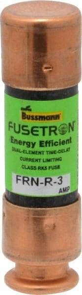 Cooper Bussmann - 125 VDC, 250 VAC, 3 Amp, Time Delay General Purpose Fuse - Fuse Holder Mount, 50.8mm OAL, 20 at DC, 200 (RMS) kA Rating, 9/16" Diam - USA Tool & Supply