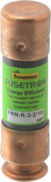 Cooper Bussmann - 125 VDC, 250 VAC, 3.2 Amp, Time Delay General Purpose Fuse - Fuse Holder Mount, 50.8mm OAL, 20 at DC, 200 (RMS) kA Rating, 9/16" Diam - USA Tool & Supply