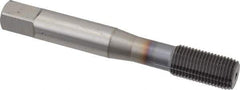 OSG - M10x1.00 Metric Fine D5 Thread Limit Modified Bottoming Thread Forming Tap - Powdered Metal High Speed Steel, TiCN Finish, 2-15/16" OAL, 1-1/4" Thread Length, Right Hand Thread, Series EXOTAP NRT - USA Tool & Supply