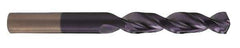 Cleveland - #37 135° Parabolic Flute Cobalt Screw Machine Drill Bit - TiCN Finish, Right Hand Cut, 13/16" Flute Length, 1-13/16" OAL, Split Point, Straight Shank - USA Tool & Supply