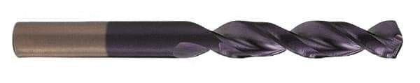 Cleveland - #38 135° Parabolic Flute Cobalt Screw Machine Drill Bit - TiCN Finish, Right Hand Cut, 13/16" Flute Length, 1-13/16" OAL, Split Point, Straight Shank - USA Tool & Supply