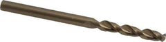 Cleveland - #30 135° Parabolic Flute Cobalt Screw Machine Drill Bit - Oxide/Gold Finish, Right Hand Cut, 15/16" Flute Length, 1-15/16" OAL, Split Point, Straight Shank - USA Tool & Supply