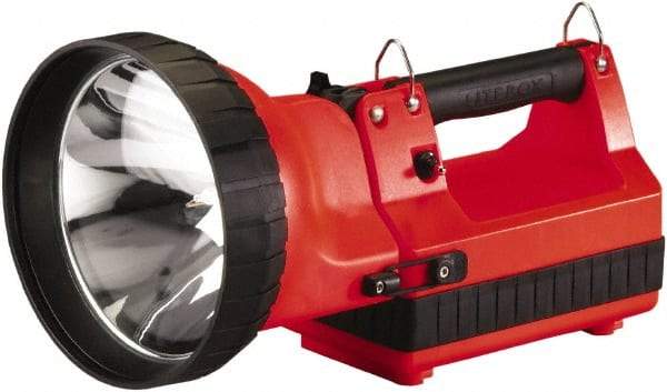 Streamlight - Xenon Bulb, 3,350 Lumens, Spotlight/Lantern Flashlight - Orange Plastic Body, 1 12V Battery Included - USA Tool & Supply