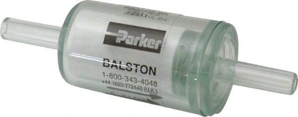 Parker - 1/4" Outlet, 125 Max psi, Inline Filters, Regulators & Lubricators - 6.6 CFM, Disposable Gas or Liquid Filter, 3-1/4" Long - USA Tool & Supply
