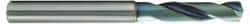 OSG - 9.6mm 140° Spiral Flute Solid Carbide Screw Machine Drill Bit - WD1 Finish, Right Hand Cut, 48mm Flute Length, Standard Point, Straight Shank, Through Coolant - USA Tool & Supply