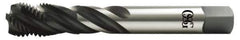 OSG - 1-1/2 - 8 UNS 5 Flute 2B Modified Bottoming Spiral Flute Tap - Vanadium High Speed Steel, Oxide Finish, 200mm OAL, Right Hand Flute, Right Hand Thread, Series 13015 - USA Tool & Supply