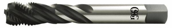 OSG - 7/8-14 UNF 4 Flute 2B Modified Bottoming Spiral Flute Tap - High Speed Steel, Oxide Finish, 125mm OAL, Right Hand Flute, Right Hand Thread, Series 13015 - USA Tool & Supply