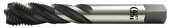 OSG - 7/8-14 UNF 4 Flute 2B Modified Bottoming Spiral Flute Tap - High Speed Steel, Oxide Finish, 125mm OAL, Right Hand Flute, Right Hand Thread, Series 13015 - USA Tool & Supply