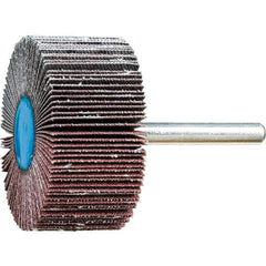 PFERD - 2" Diam x 1" Face Width, Aluminum Oxide Coated Mounted Flap Wheel - 1/4" Shank Mount, 120 Grit, 23,000 Max RPM - USA Tool & Supply