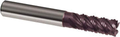 Guhring - 1", 1-3/4" LOC, 1" Shank Diam, 4" OAL, 6 Flute, Solid Carbide Square End Mill - Single End, FIREX Finish, Spiral Flute, 45° Helix, Right Hand Cut, Right Hand Flute, Series 3098 - USA Tool & Supply