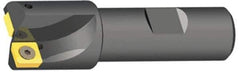 Kennametal - 1-3/8" Cut Diam, 0.47" Max Depth of Cut, 1-1/4" Shank Diam, 4.03" OAL, Indexable Square Shoulder End Mill - SPEB 422 Inserts, Cylindrical Shank, 0° Lead Angle - USA Tool & Supply