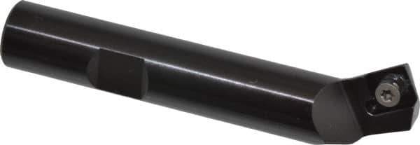 Kennametal - 60° Lead Angle, 0.981" Max Cut Diam, 0.46" Min Cut Diam, 0.136" Max Depth of Cut, Indexable Chamfer and Angle End Mill - 1 Insert, SDEB 26152 Insert Style, 3" Overall Length, Straight Shank - USA Tool & Supply