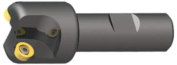 Kennametal - 40mm Cutting Diam, 32mm Shank Diam, 16mm Max Depth of Cut, Straight Shank Indexable Copy End Mill - 2 Inserts, RP.. 43.. Insert, KIPR Toolholder - USA Tool & Supply