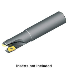 Kennametal - 2" Cut Diam, 0.49" Max Depth of Cut, 1" Shank Diam, 102.36mm OAL, Indexable Square Shoulder End Mill - LF.W 3.53.. Inserts, Weldon Shank, 0° Lead Angle, Series RPF - USA Tool & Supply