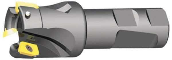 Kennametal - 1-1/4" Cut Diam, 0.404" Max Depth of Cut, 3/4" Shank Diam, 3-3/4" OAL, Indexable Square Shoulder End Mill - LFEW 252... Inserts, Cylindrical Shank, 0° Lead Angle - USA Tool & Supply