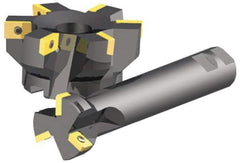 Kennametal - 1-1/4" Cut Diam, 0.58" Max Depth of Cut, 1" Shank Diam, Indexable Plunge End Mill - Straight Shank, XPCW 2533L, XPMT 2533L Insert Style, KISZR Toolholder Style, Through Coolant - USA Tool & Supply